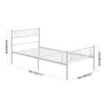 thumbnail image 6 of Yoneston Metal Platform Bed Frame Twin Size Single Bed frame with Wave Headboard & Footboard for Adult Bedroom Furniture, White, 6 of 8