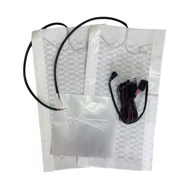 Kit de Calefacción Universal para Asientos de Automóvil, Almohadillas Térmicas de Fibra de Carbono de 12 V, de Interruptor de Control Dual de 2 Niveles y Botones