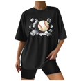 thumbnail image 1 of Camisas sexy de verano para mujer Blusa regular estampada con cuello redondo y manga corta OAVQHLG3B Store lin121212, 1 of 5