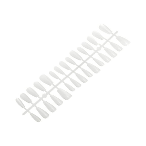 Unique Bargains 1 Pc Women's Full Coverage Fake Nails Plating M Gray White