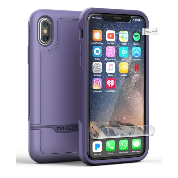 iPhone XS Protective Case, Military Grade Rugged Protection (Rebel) Purple