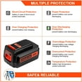 thumbnail image 5 of 2 Packs 3.6Ah 40 Volt LBX2540 Battery and LCS40 Charger Compatible with Black and Decker 40V Lithium ion Batteries LBX1540 LBX2040 LBX2540 LBXR36 LBXR2036 LBX36, 5 of 15