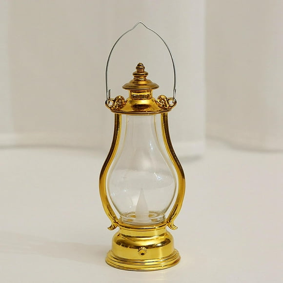 Lámpara de aceite de linterna eléctrica rústica de estilo de noche LED Lámpara de de escritorio colgante para sala de estudio Oro Colco Linterna de lámpara de aceite
