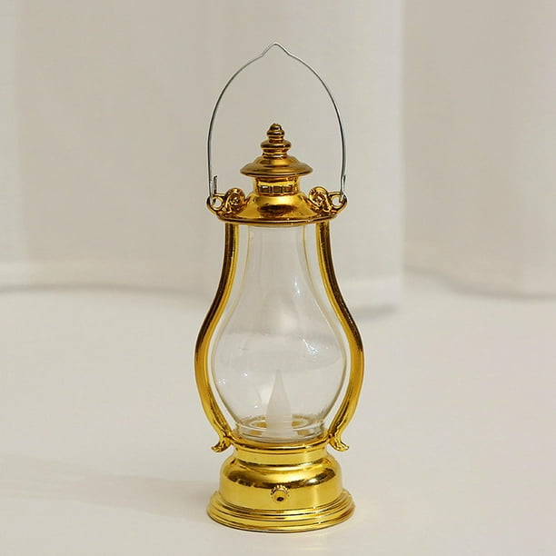 Lámpara de aceite de linterna eléctrica rústica de estilo de noche LED Lámpara de de escritorio colgante para sala de estudio Oro Colco Linterna de lámpara de aceite