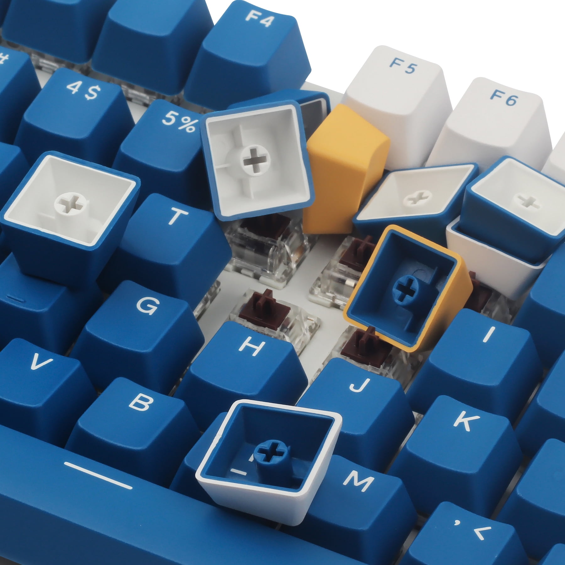 Hyssop PBT Keycaps OEM Profile Doubleshot Keycaps Cherry MX for 61 64 84 87 108 MX Switches Mechanical Keyboard