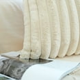 thumbnail image 4 of Sanmadrola Throw Pillow Covers 18x18 inch Pack of 2 Faux Fur Plush Decorative Throw Pillow Covers Couch Cushion Case Soft Pillow with Velvet Back for Sofa, Bed, Living Room, Cream White, 4 of 7