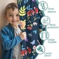 thumbnail image 3 of Blackout Kids Curtains,Pioneer Flower Floral Print Pattern Childrens Insulated Curtains Set Of 2,Bedroom Essentials,Toddler Room Decor 52"x63", 3 of 5