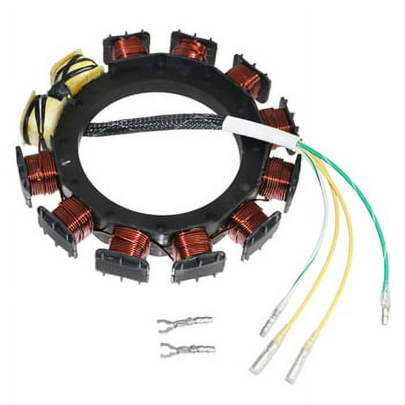 Stator Replacement, 16amp Red Mercury 30-125hp 2-4cyl wCDMs Force 40-120 SportJet 90-120 Pro #: 2075K2 X-Ref #: 398-832075A21 18-5870, 832075A21, 832075A4, 9873A19, 9873A28