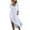 White, variant on WREESH Womens Boho Dress Cotton Linen Maxi Dress Fashion V Neck Loose Pockets Dress Long Sleeved Lapel Dress Home Loungewear Khaki