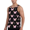 thumbnail image 2 of KLL Gradient Butterfly Print Men's Muscle Gym Workout Stringer Tank Tops Bodybuilding Fitness T-Shirts Tank Tops Men-4X-Large, 2 of 7