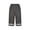 Gray, variant on Womens Casual Lace Trim Cropped Pants Straight Leg Pull on with Pockets Lightweight Polyester Capris