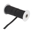 thumbnail image 1 of Bandas elásticas de costura Uxcell de 1/2 pulgada de ancho y 20 yardas de color negro, alta elasticidad, 1 of 7