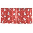 thumbnail image 7 of Yayeee Kitchen Curtains Tier Set of 2 Light Filtering 57"x36" Over Sink Window Panels, Red Snowman, 7 of 7