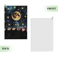 thumbnail image 2 of Werpe Moon Stars Rabbits Golf Towel Super Absorbent Microfiber Golf Gift for Men 2PC, 2 of 7