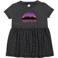 thumbnail image 3 of Inktastic Charlotte North Carolina Gifts Skyline Girls Baby Dress, 3 of 5