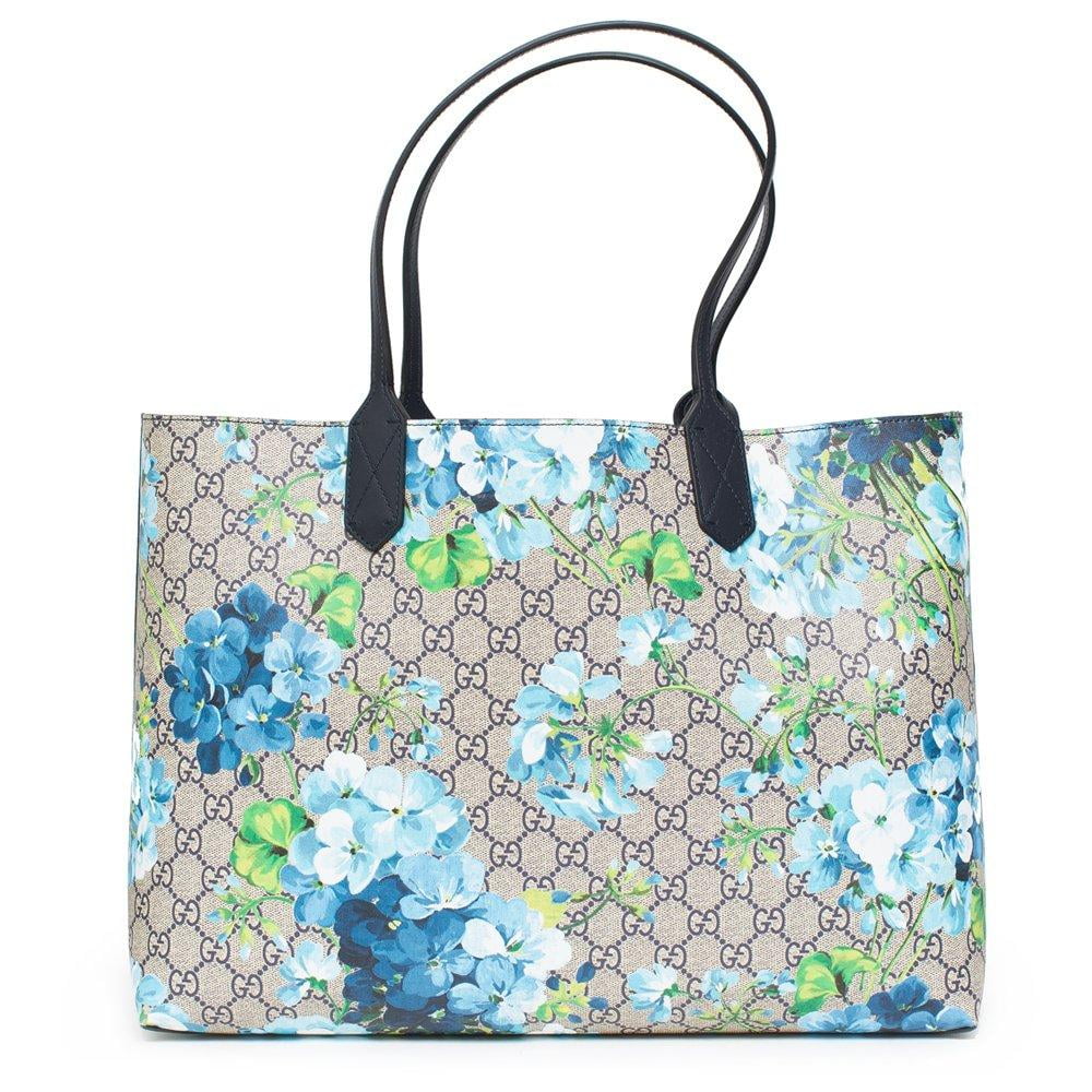 Gucci Blossoms Blue Navy Reversible GG 