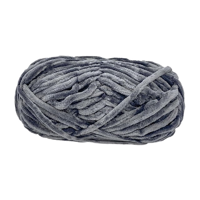 Hilo grueso BLESIY, Hilo de lana súper voluminoso, espesor 6mm, Gris oscuro