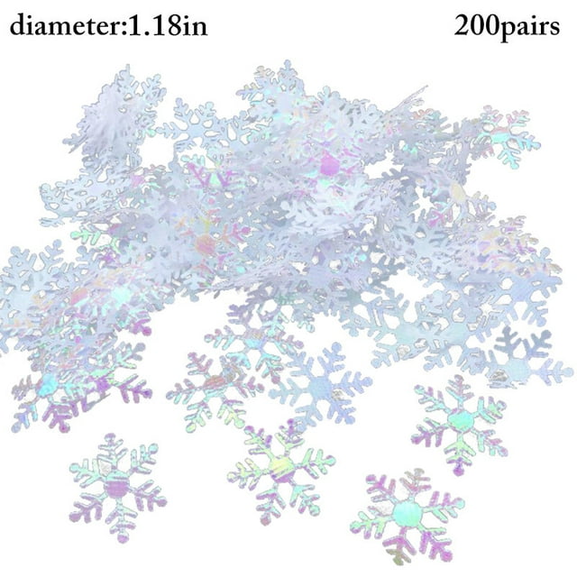 200PCS Christmas Snowflake Confetti Decorative Glitter Confetti Table Confetti