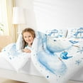 thumbnail image 4 of Homewish Cute Snowman Full Size Comforter Sets,Merry Christmas Xmas Snowflake Bedding Comforter Set,White Blue Bedding Sets For Girl Kids,Microfiber Bedroom Decor Reversible,3 Pieces, 4 of 8