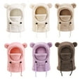 thumbnail image 3 of XIMIN Kids Toddler Winter Balaclava Ear Flaps Hat Boys Girls Windproof Warm Fleece Thick Beanie with Ski Mask Ear Flaps Windproof Warm Hats Scarf Set, 3 of 5