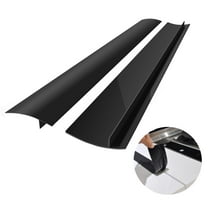 Silicone Stove Gap Covers 2 Pack - Kitchen Stove Gap Filler - Non-Slip Gap Covers Between Stove and Counter - Heat Resistant and Easy to Clean Stove Gap Guard (25 Inches, Black)