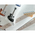 thumbnail image 4 of Ambesonne Guitar Quilted Bedspread Set 3 Pcs, String Instruments Jazz, Queen Size, Multicolor, 4 of 5