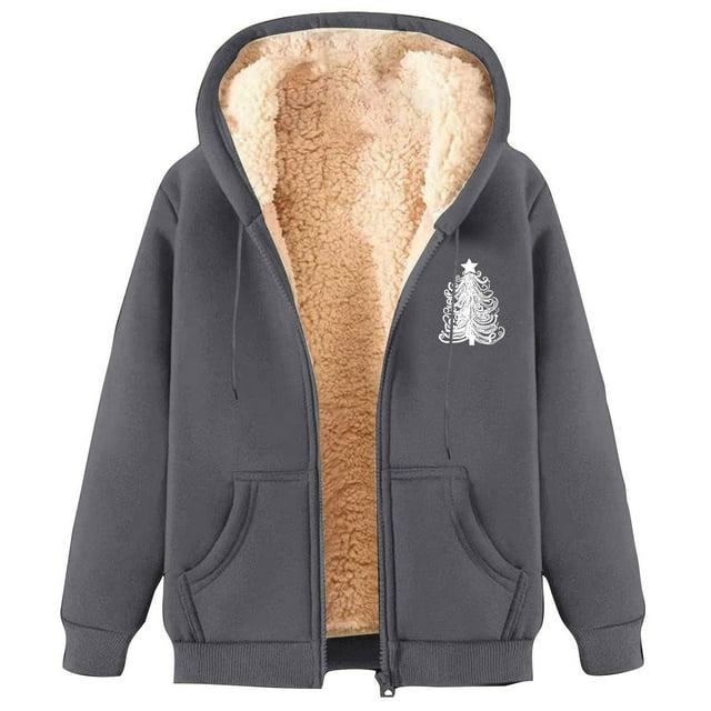 LOVZFMLL Manteaux d'Hiver pour Femmes Chandail à Capuchon en Molleton Imprimé à la Mode