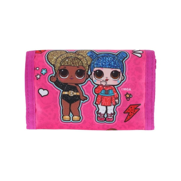 Textiel Trade Kid's LOL Surprise Hook and Loop Closure Tri-Fold Wallet