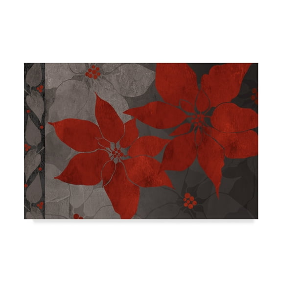 Trademark Fine Art 'Nuit De Noel Black Red' Canvas Art by Art Licensing Studio