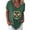 Green, variant on Ichuanyi Womens Tops, Summer Fashion Women Printed V-Neck T-Shirt Short Sleeve Casual Tee Tops Blouse