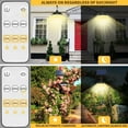 thumbnail image 2 of Solar Lights Outdoor, 4 Mode Solar Powered Outdoor Light with Motion Sensor 78LED Hanging Lights with Remote Control/IP65 Waterproof for Garden/Greenhouse/Arbors/Balcony/Garage (Warm White), 2 of 5
