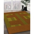 thumbnail image 3 of Ahgly Company Machine Washable Indoor Round Transitional Saffron Red Area Rugs, 3' Round, 3 of 7