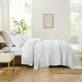 thumbnail image 1 of Estbridge 3pcs  Waffle King Quilt Set - Luxury Soft Quilt Set King Size  3pcs Lightweight Waffle Comforter King  Cream White Bedspread Coverlet for All Seasons  Quilted Bedding Set with 2, 1 of 6