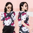 thumbnail image 3 of Camiseta De Manga Corta Impresa Para Hombres Y Mujeres 3D Hello Kitty Casual Streetwear Tops Teepangjing, 3 of 4