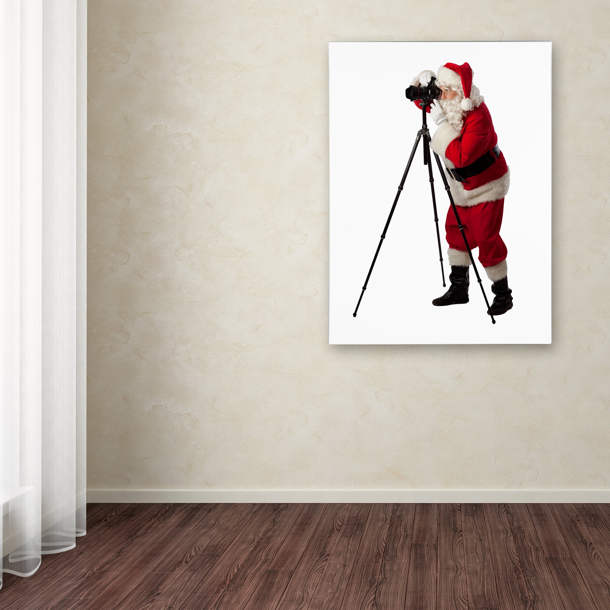 Trademark Fine Art 'Santa-Tripod-10067' Canvas Art by Ed Wheeler