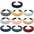 thumbnail image 1 of 10 Pcs Wide Plain Headbands Fashion Elastic Hairband Hair Accessories for Women and Girls, 10 Colors, 1 of 8