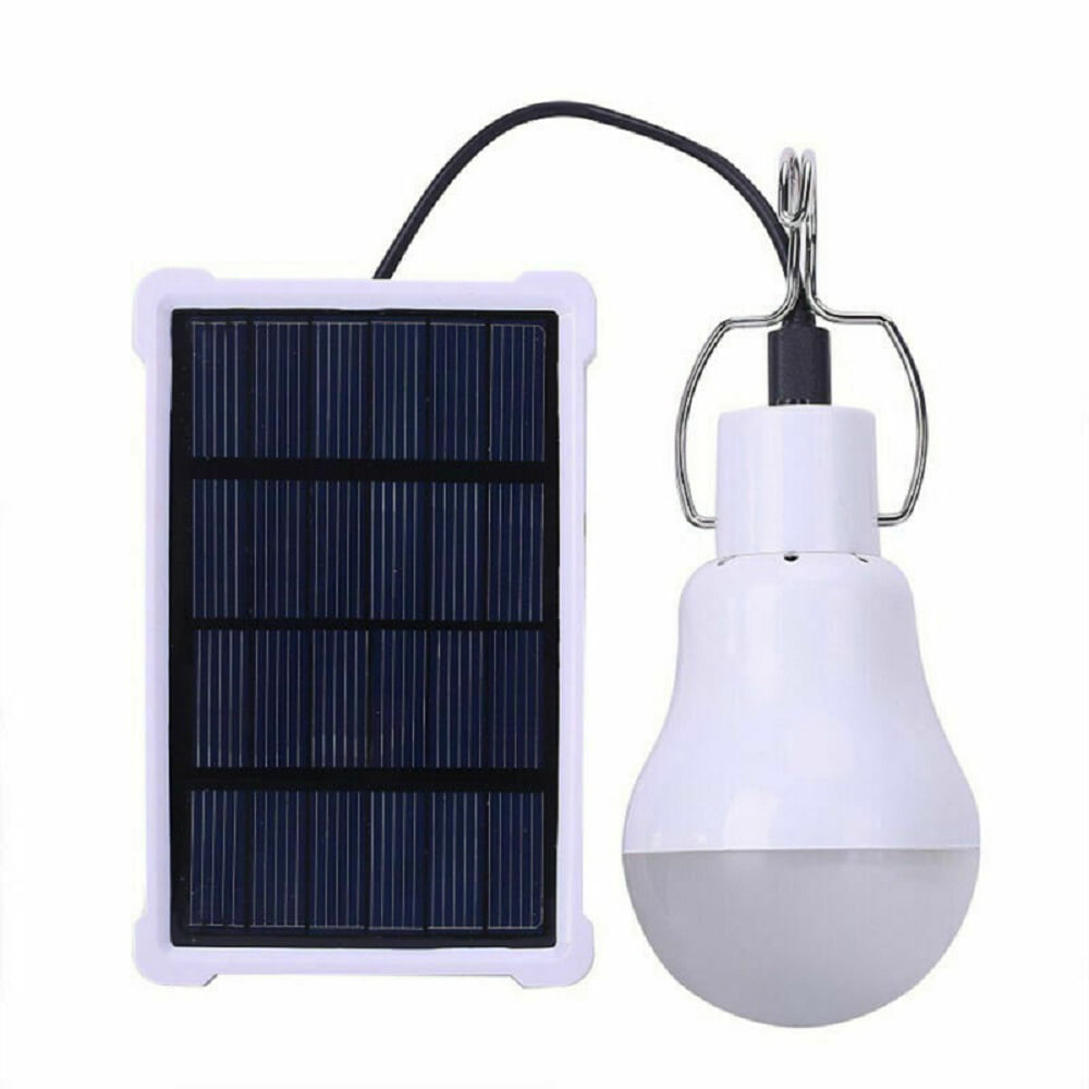 Solar Powered Shed Light Bulb LED Hang Up 7W Lamp Hooking Chicken Coop NEW 