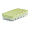 thumbnail image 2 of Bandeja para cubitos de hielo con tapa y recipiente, ahorradora de espacio portátil, máquina de hielo apilable para 15 Rejillas Verde, 2 of 9