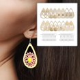 thumbnail image 3 of Set de Pendientes Artesanales de Madera Natural en Blanco, 3 of 9