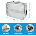 thumbnail image 2 of Fireproof Document Organizer with Lock, 3-Layer Document Bag with Waterproof Zipper, Home Office Travel Fire Proof Safe, Portable Filing Storage for Important File Passport Certificates Silver, 2 of 7