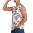 thumbnail image 3 of Pofeuu Flamingo Flower Print Men's Muscle T-Shirt, Sleeveless, Muscle Tank, Classic Muscle Tee Top For Men Casual Sleeveless Muscle T-Shirt Trendy Clothes-Large, 3 of 7