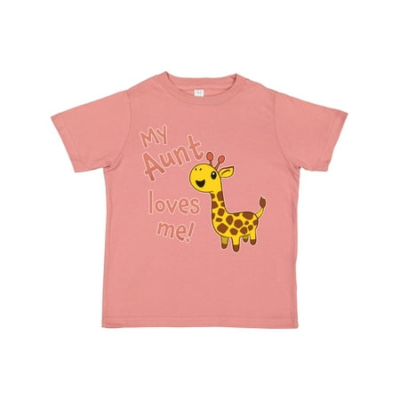

Inktastic My Aunt Loves Me- Cute Giraffe Gift Toddler Boy or Toddler Girl T-Shirt
