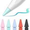 thumbnail image 1 of LinQingQ 5 Pack Replacement Tips for Apple Pencil 1st/2nd Generation/USB-C, Precise Control Pencil Tips Cover, Replacement Nids for iPad Pro/Air/Mini Pencil, Black/Red/Blue/Green/Pink, 1 of 1
