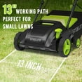 thumbnail image 3 of Steelite 2-in-1 Electric Dethatcher and Scarifier,13-Inch 12-Amp Corded Electric Dethatcher with Removable 8-Gallon Collection Bag,for Grass Garden Yard, 3 of 9