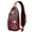Red-14, variant on Artistic Tiger Crossbody Backpack, Wild Jungle Stripes Sling Bag with Roaring Bengal Face Pattern, Floral Tribal Design Anti-theft Travel Daypack for Tiger Lover, Commuting, Outdoor, Gym