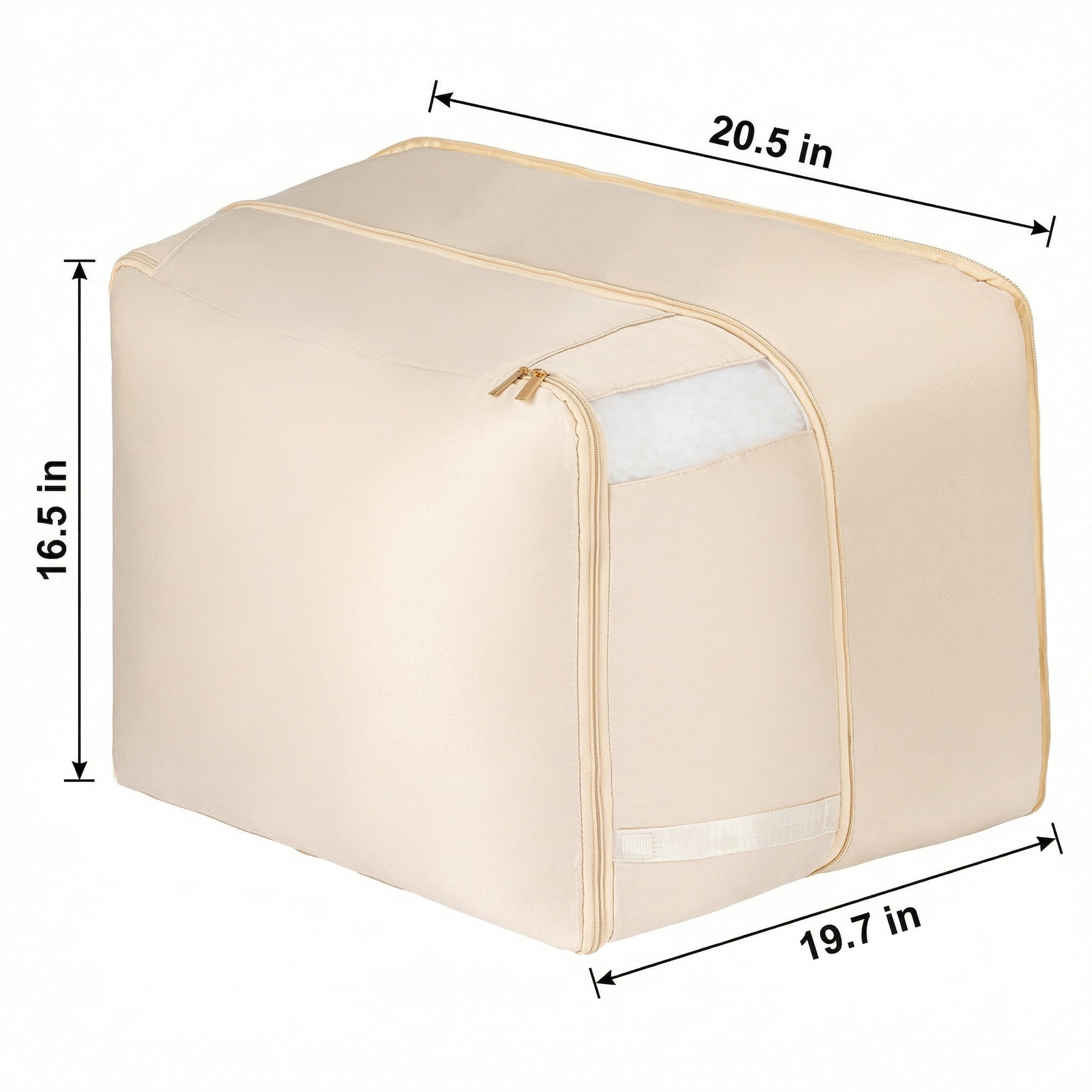 Unique Bargains Storage Bag for Organizing Closet with Handles Beige 20.5"x16.5"x19.7"
