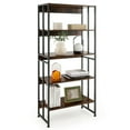 thumbnail image 1 of Gymax 5-Tier Industrial Bookshelf Storage Shelf Display Rack w/ Adjustable Shelves, 1 of 10