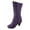 Purple, variant on Auto 8k Youth Girl's Kid's Zipper Low Heel Round Toe Buckle Dress Boot ( Purple, 1 )