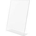 thumbnail image 7 of Lorell L-base Slanted Sign Holder Stand Support 8.50" x 11" Media - Acrylic - 1 / Pack - Clear, 7 of 7
