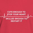 thumbnail image 3 of CafePress - Cute Enough To Stop Your H Women's Classic T Shirt - Women's Traditional Fit Dark T-Shirt, 3 of 4